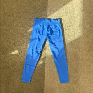 DFYNE COBALT BLUE BUTT SCRUNCH TUMMY CONTROL MID RISE LEGGINGS